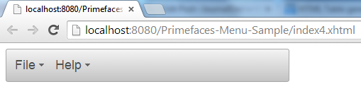 PrimeFaces Menu