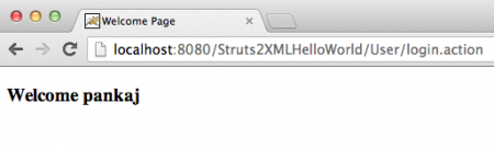 Struts Hello World XML Home