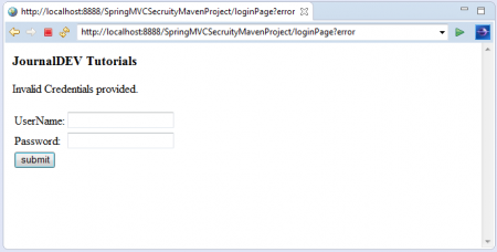 Ứng dụng ví dụ đăng nhập và đăng xuất với Spring Security