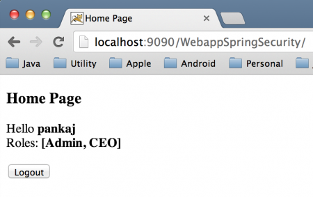 Hướng dẫn ví dụ Spring Security