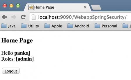 Hướng dẫn ví dụ Spring Security