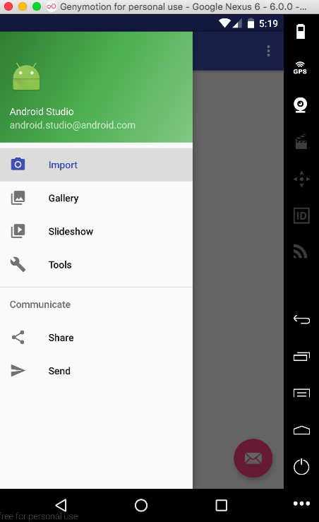 NavigationView trong Android