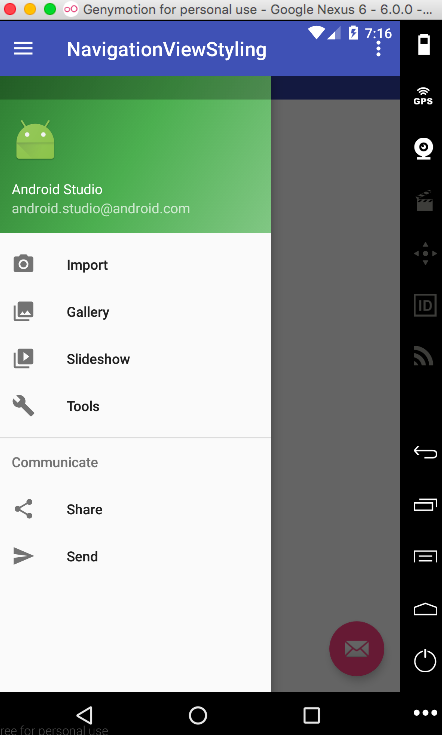 NavigationView trong Android
