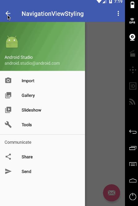 NavigationView trong Android