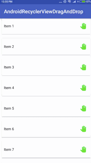 Chức Năng Kéo Thả Item Android RecyclerView