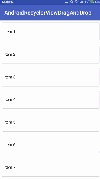 Chức Năng Kéo Thả Item Android RecyclerView