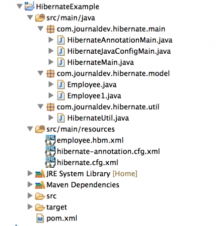 Ví dụ về Hibernate