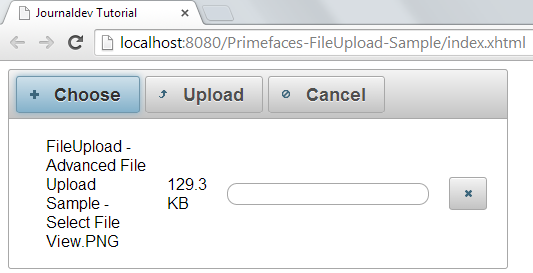 fileupload trong PrimeFaces