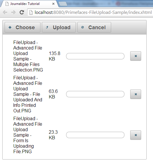 fileupload trong PrimeFaces