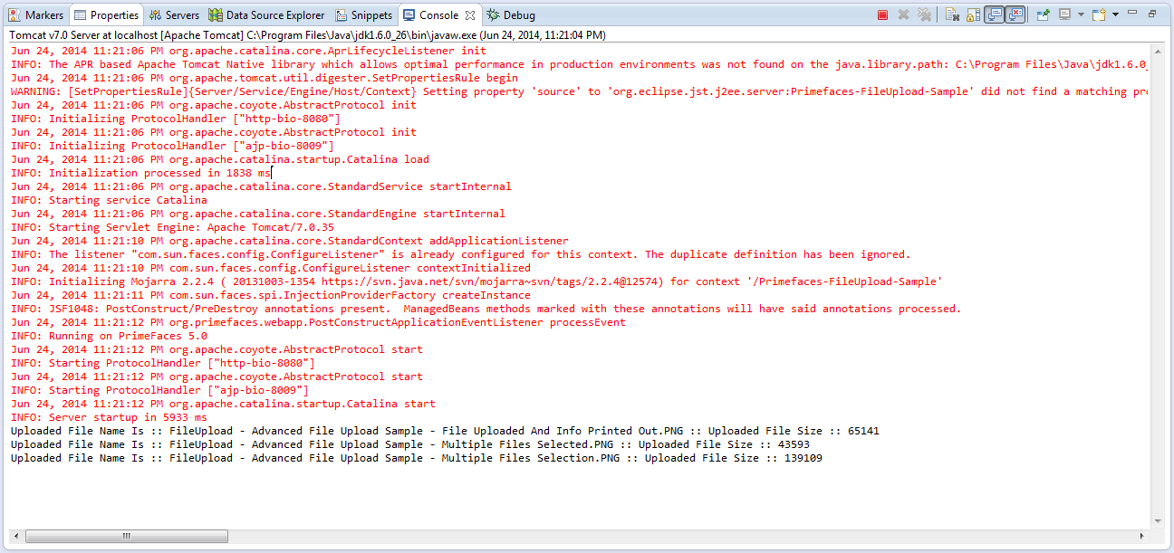 fileupload trong PrimeFaces