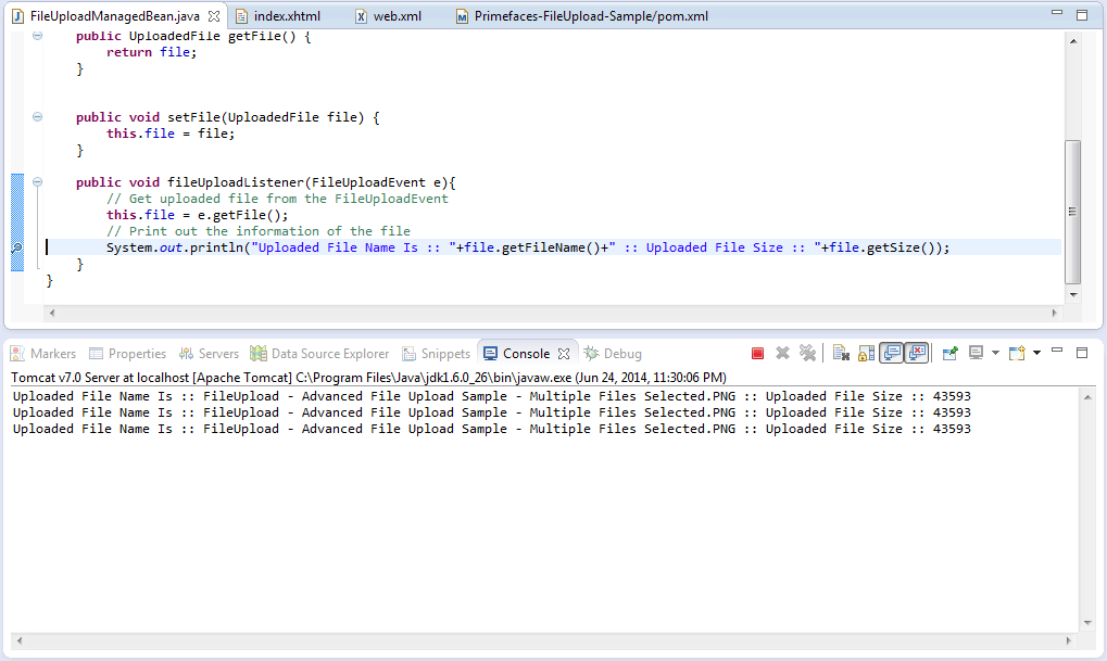 fileupload trong PrimeFaces