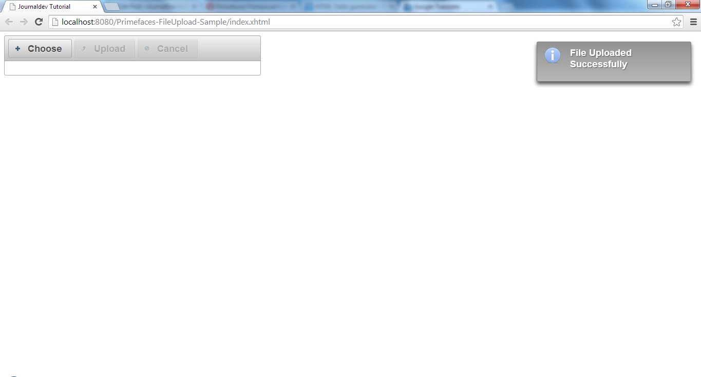 fileupload trong PrimeFaces