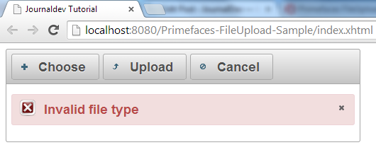 fileupload trong PrimeFaces