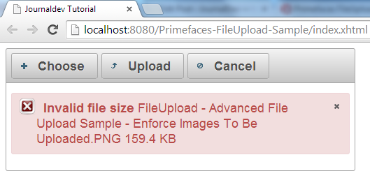 fileupload trong PrimeFaces