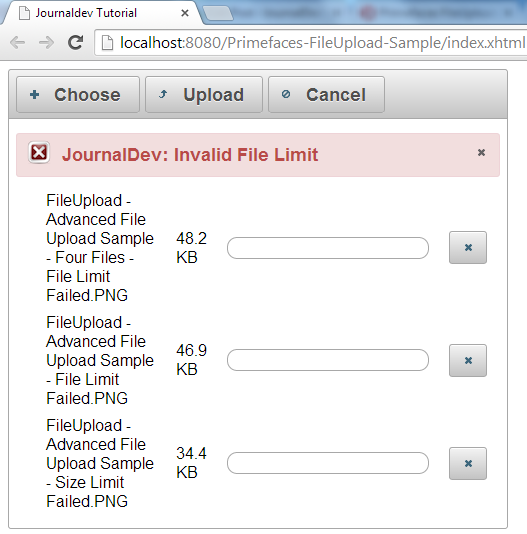 fileupload trong PrimeFaces