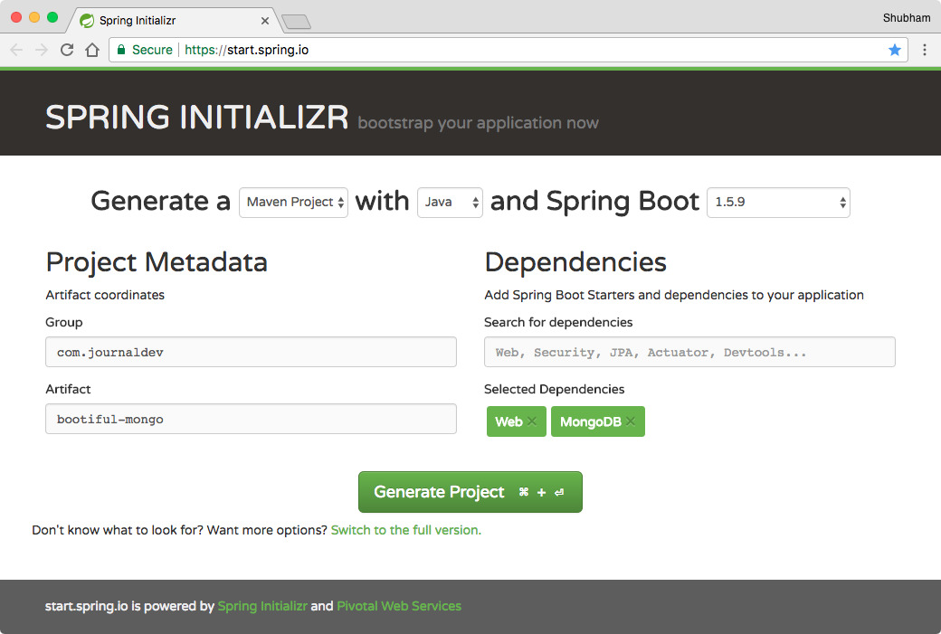 spring-initializr