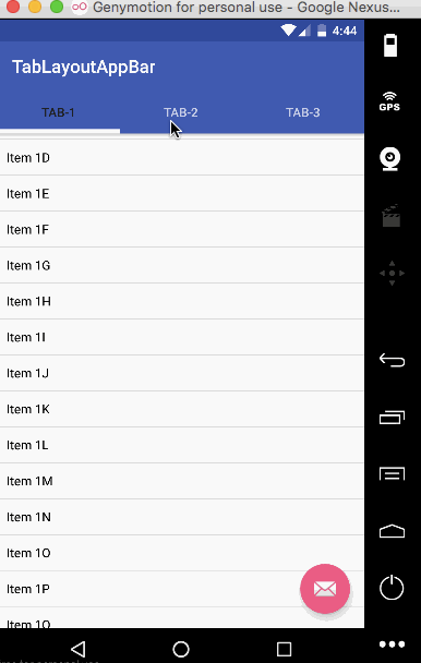android tab layout view pager issue