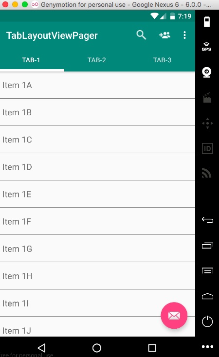 android tab layout view pager similar whatsapp