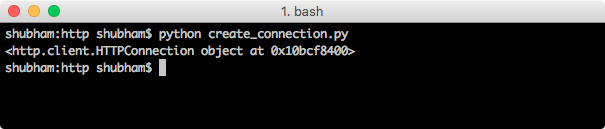 python create connection