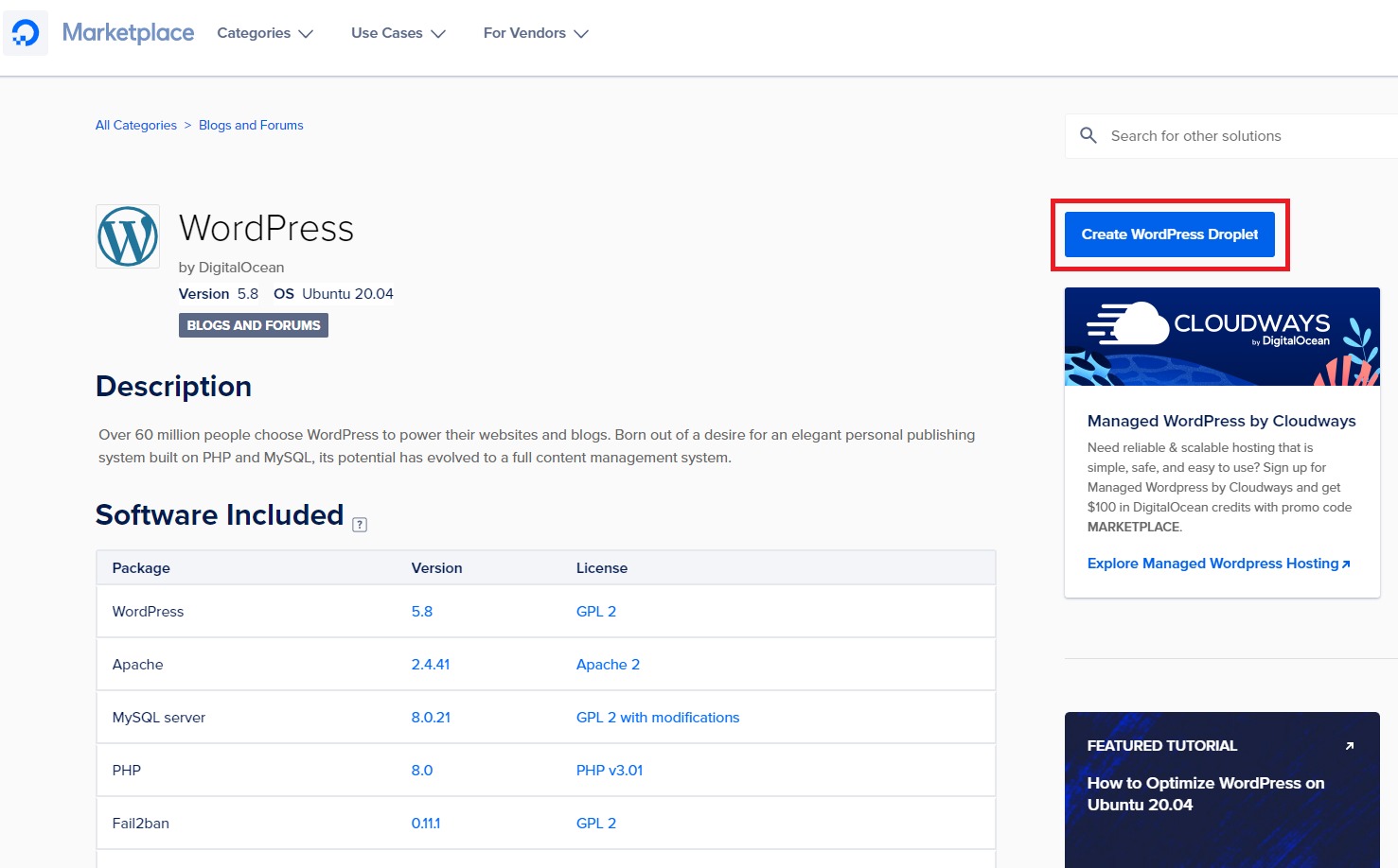 Cài WordPress Trên DigitalOcean