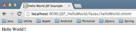 JSF Hello World Output