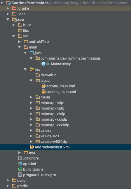 android runtime permission project