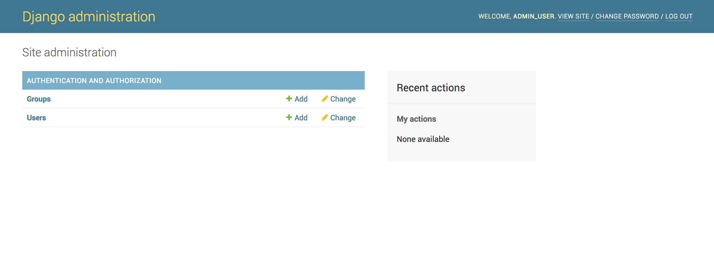 django admin panel
