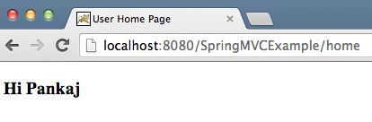 Java Spring MVC HelloWorld POST