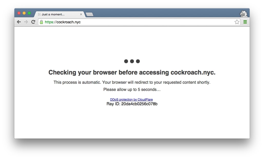 cloudflare 11 interstitial page