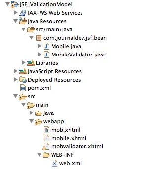 JSF xác thực với thẻ validator và custom validator
