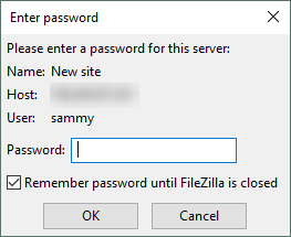 Giao diện kết nối FTP trên FileZilla