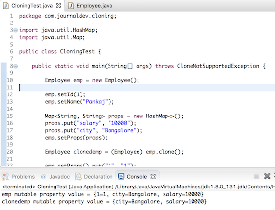java clone object cloning in java